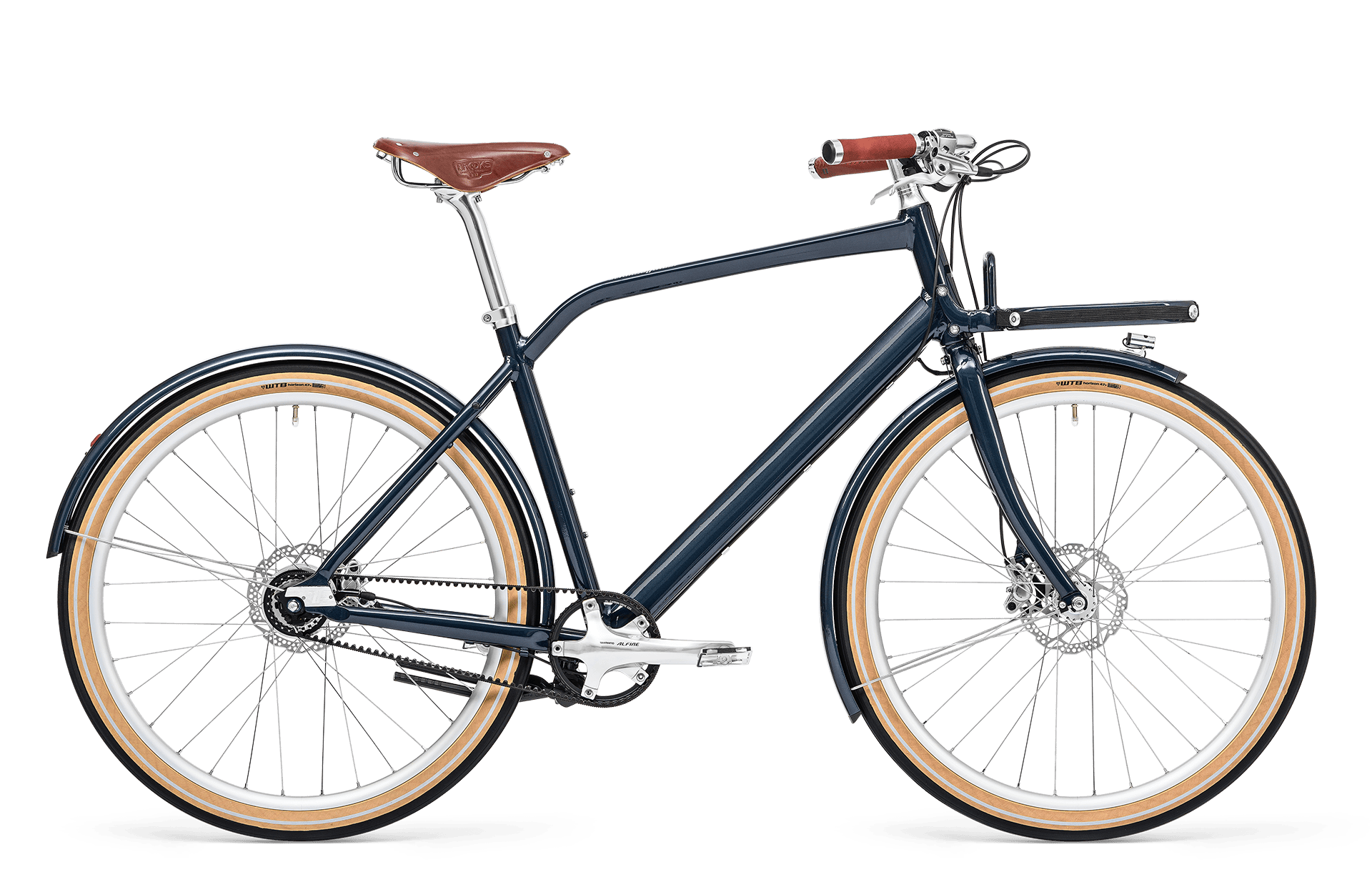 Practical, functional and yet reduced in appearance - Gustav is an all-rounder in urban traffic and offers comfort as well as a functional equipment package for everyday commuting. In this limited edition, Gustav appears with polished silver components, leather applications and LightSKIN U2 headlights. Each bike is individually numbered by engraving.