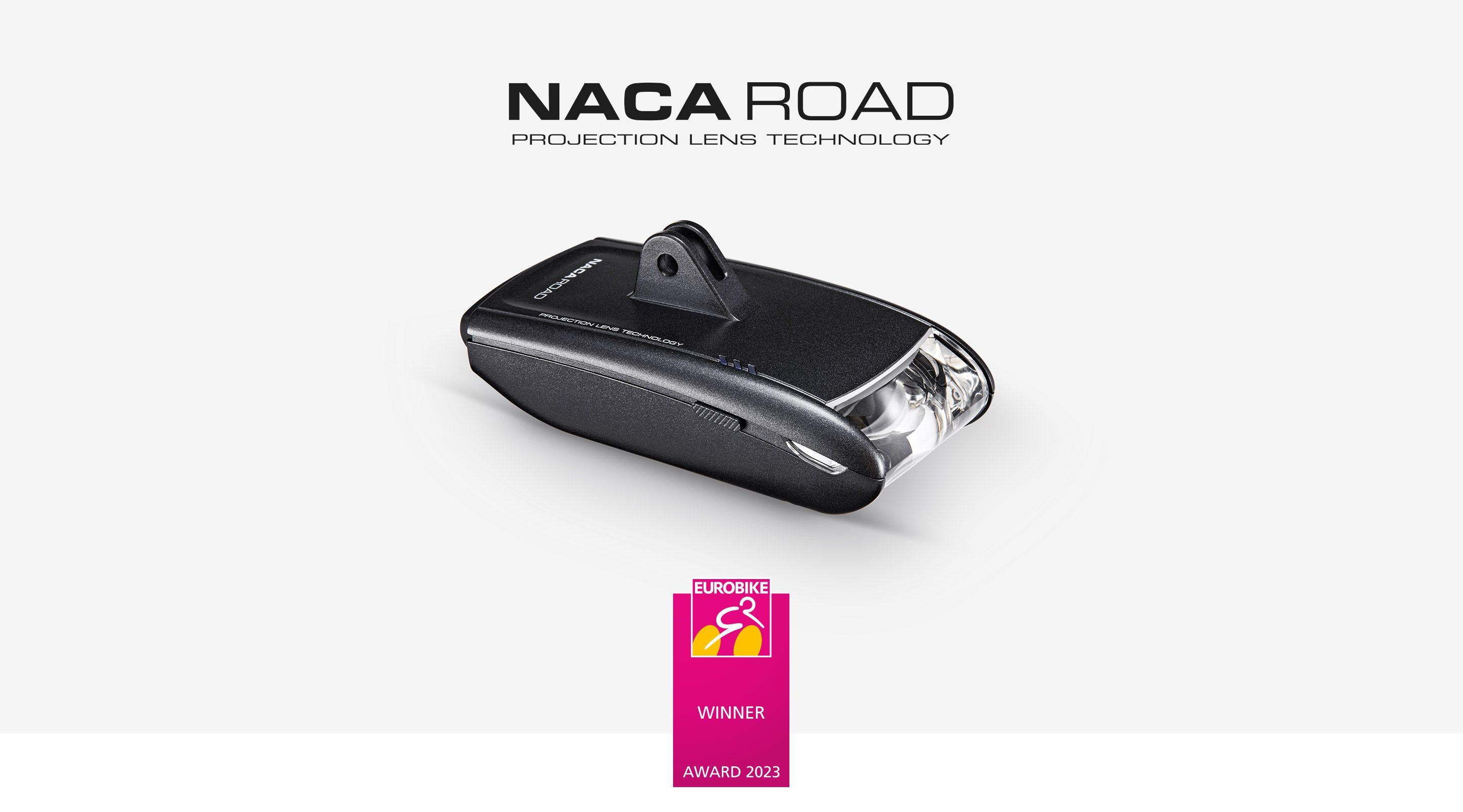NACA Road mit Eurobike Award ausgezeichnet! - Der aerodynamische High-End-Scheinwerfer NACA Road von LightSKIN erhält den renommierten Eurobike Award 2023. Die herausragende Projektionslinsen-Technologie aus der Automotive-Industrie setzt neue Standards.